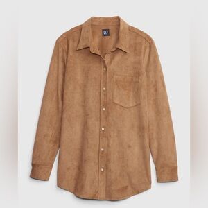 GAP Suede Boyfriend Shirt